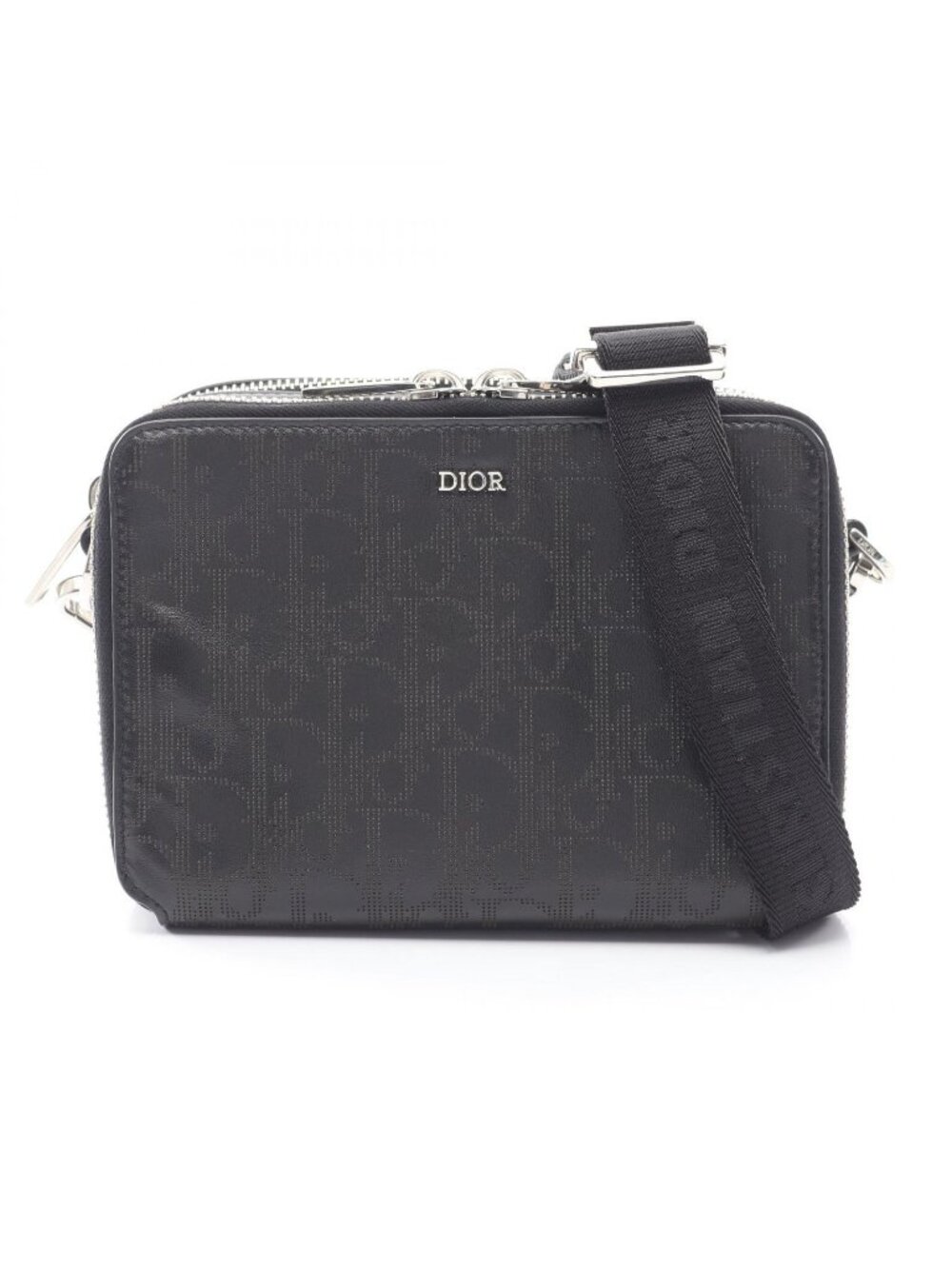 Dior Shoulder Bag Oblique Galaxy Black Leather
